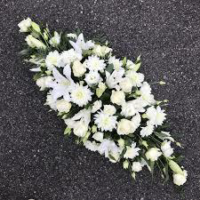 Funeral Flowers White Lilies and Flowers Coffin Spray 1
