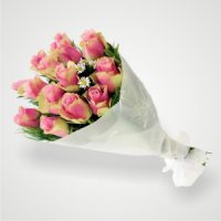 12 Pink Roses Bouquet