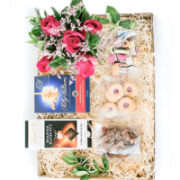 Orange Roses and Chocolate Goodies Hamper