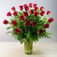36 Red Roses in Vase